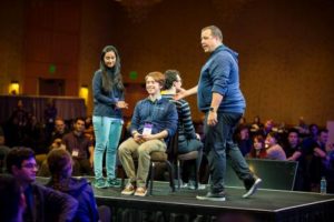 Day 1 of Microsoft's Start Strong event at the Hyatt Regency Bellevue in Bellevue, Wash., Monday, December 2, 2019.  (Photo by Dan DeLong)