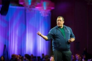 Day 1 of Microsoft's Start Strong event at the Hyatt Regency Bellevue in Bellevue, Wash., Monday, December 2, 2019.  (Photo by Dan DeLong)