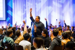 Day 1 of Microsoft's Start Strong event at the Hyatt Regency Bellevue in Bellevue, Wash., Monday, December 2, 2019.  (Photo by Dan DeLong)