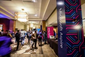 Day 1 of Microsoft's Start Strong event at the Hyatt Regency Bellevue in Bellevue, Wash., Monday, December 2, 2019.  (Photo by Dan DeLong)